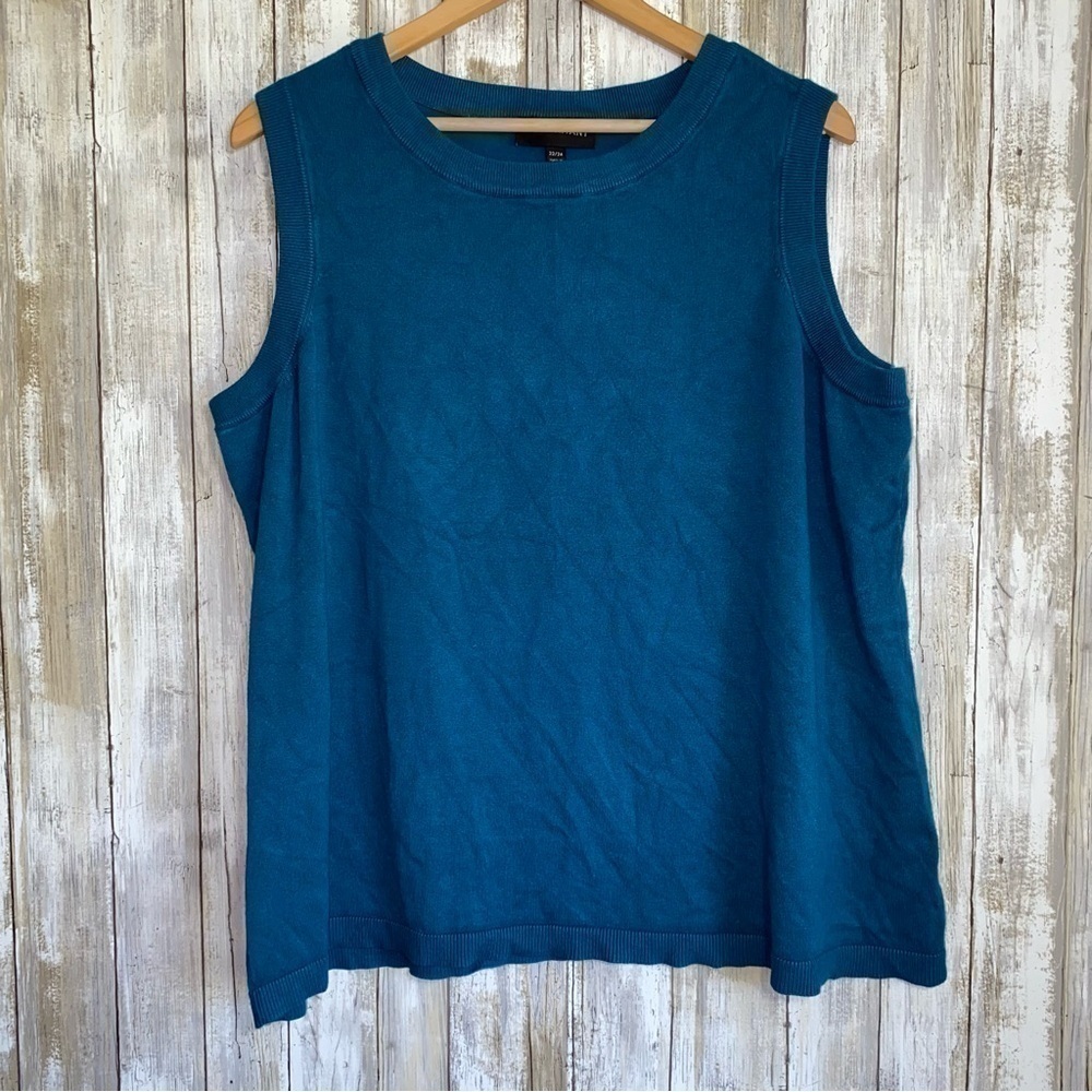 Lane Bryant Turquoise Sleeveless Sweater Shell Knit Top Women’s 22/24 Blue - Picture 2 of 6